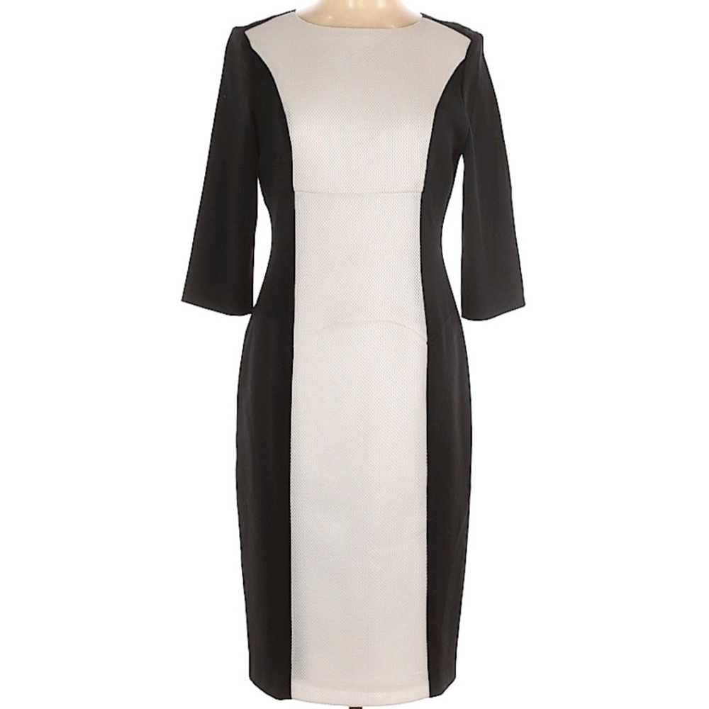 Black Halo Size 12, Black and White Sheath Dress